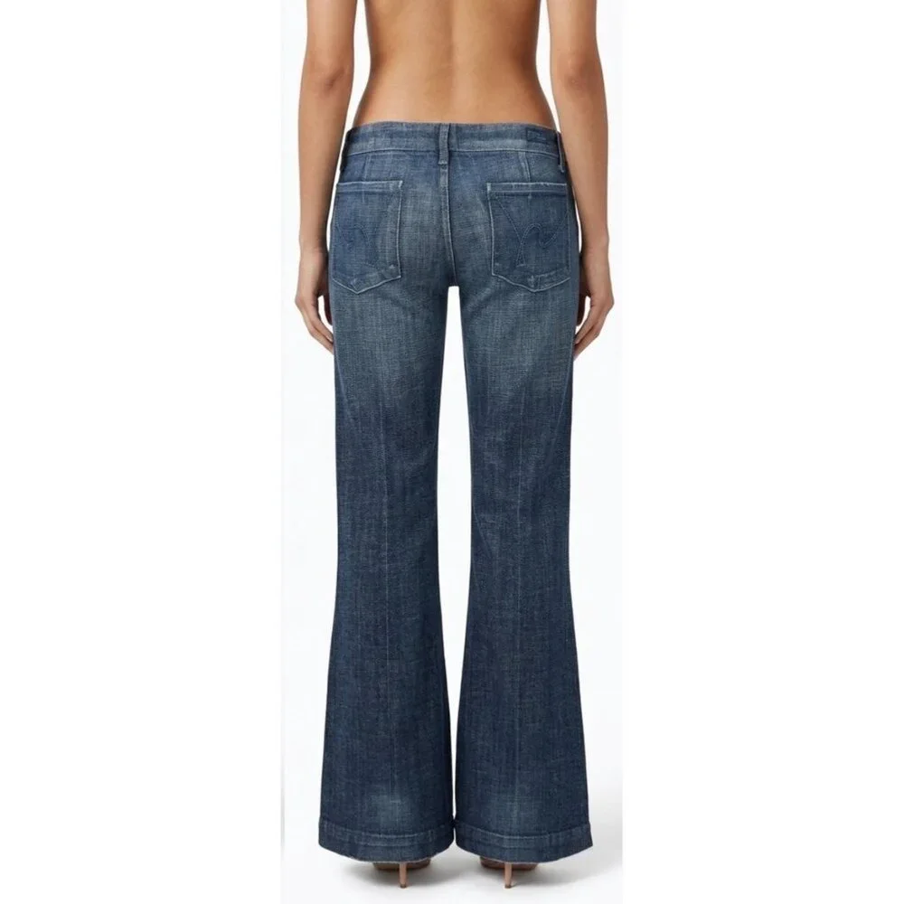 Vintage Citizens Of Humanity Low Rise Flare Jeans 30 | Y2K McBling Boho Grunge - Picture 8 of 16